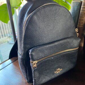 Small Black Coach leather backpack - Like New